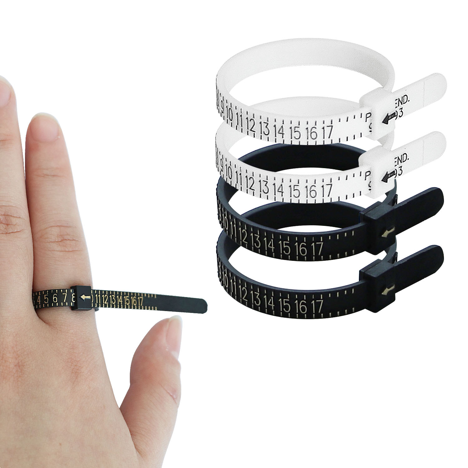 Jewelry Making Uk - Plastic UK/US/EU/JP/HK Ring Sizer Measuring Set
