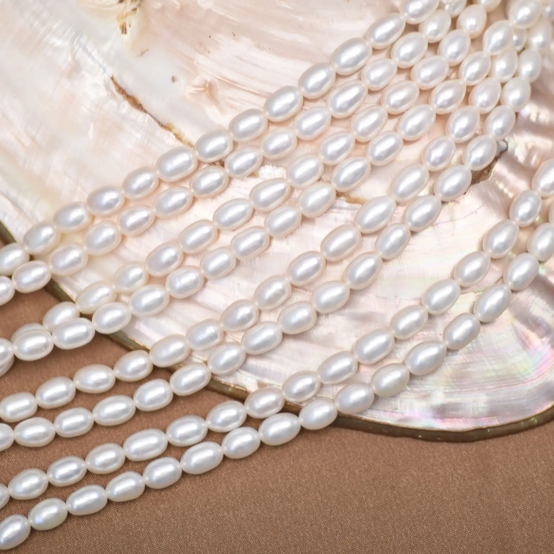 Jewelry Making The Well - 4A 5‑6mm Natural Freshwater White Rice