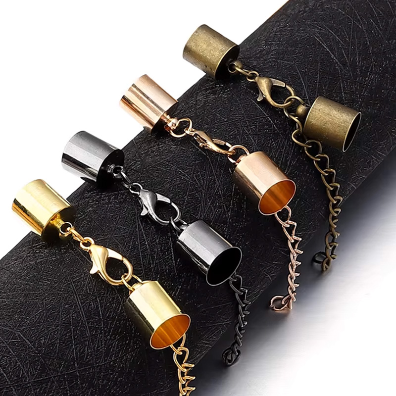 Jewelry Making Kit For Adults - 10Sets Leather Cord End Caps With