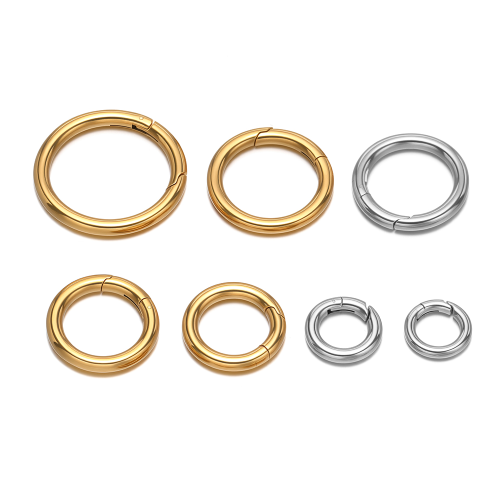 Jewelry Making Kit For Adults - 2Pcs/Lot Round Spring Clasps Stainless Steel