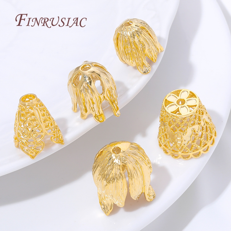 Jewelry Making Supplies Wholesale - 18K Gold Plated Tassel End Caps