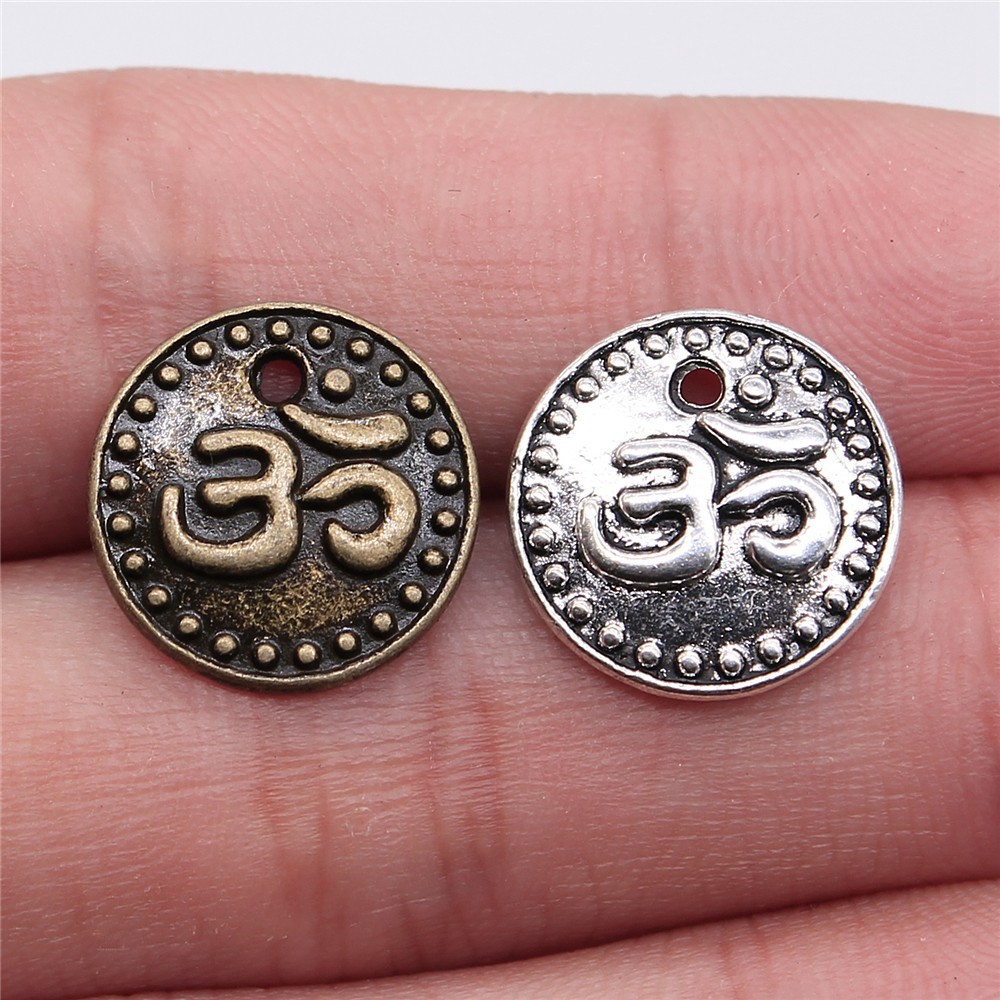 Jewelry Making The Well - Om Yoga Meditation Symbol Charm Pendant