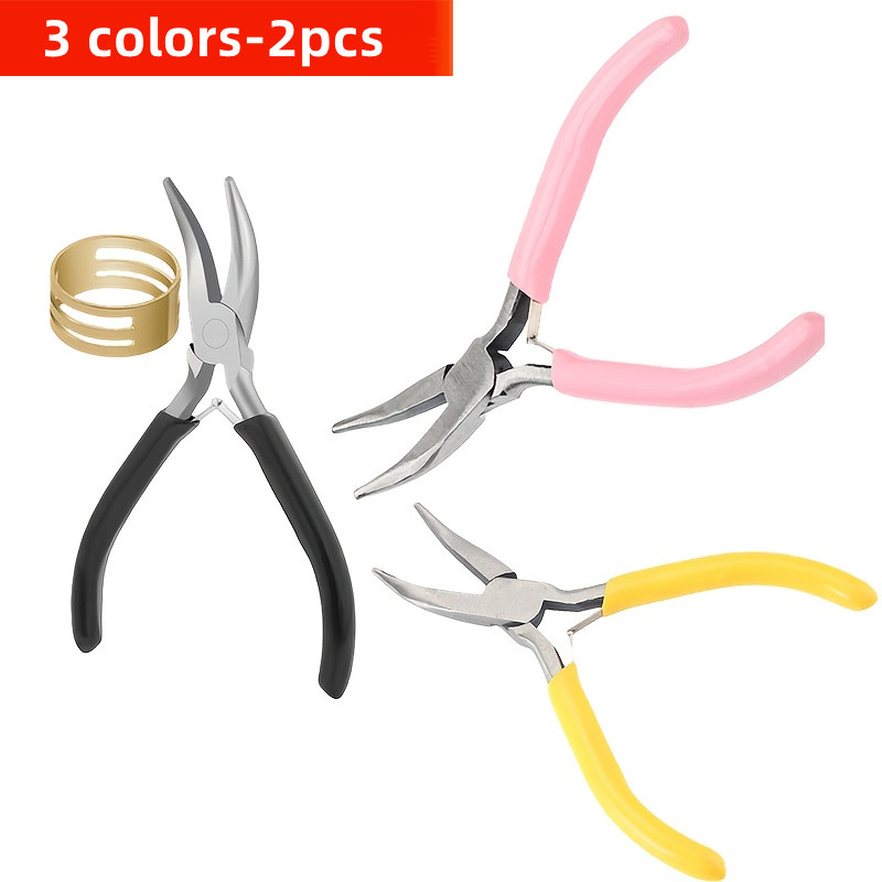 2pcs Curved Mouth Pliers Pink/ - огляд і ціна Jewelry Making Pliers