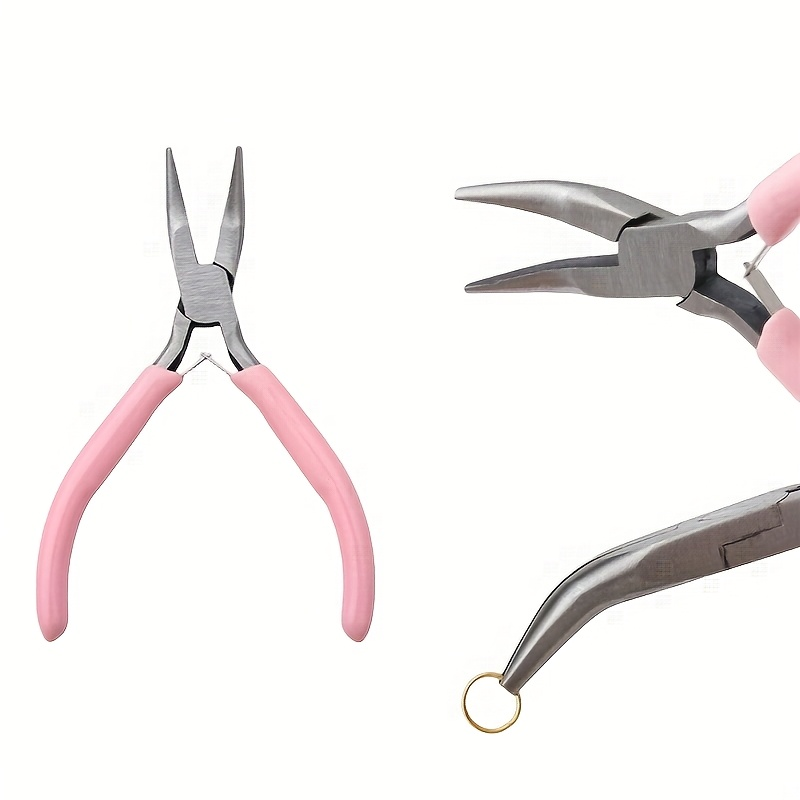 2pcs Curved Mouth Pliers Pink/ - огляд і ціна Jewelry Making Pliers