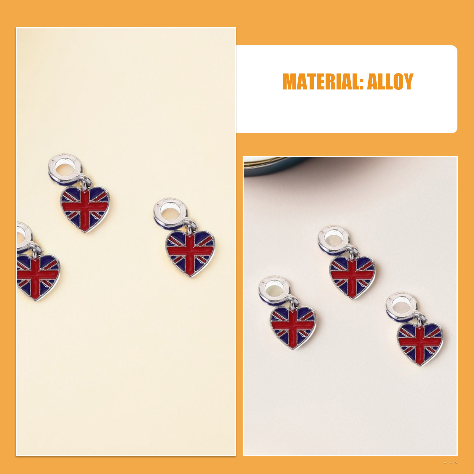 12Pcs Uk Flag Pendants Alloy D - огляд і ціна Jewelry Making Uk