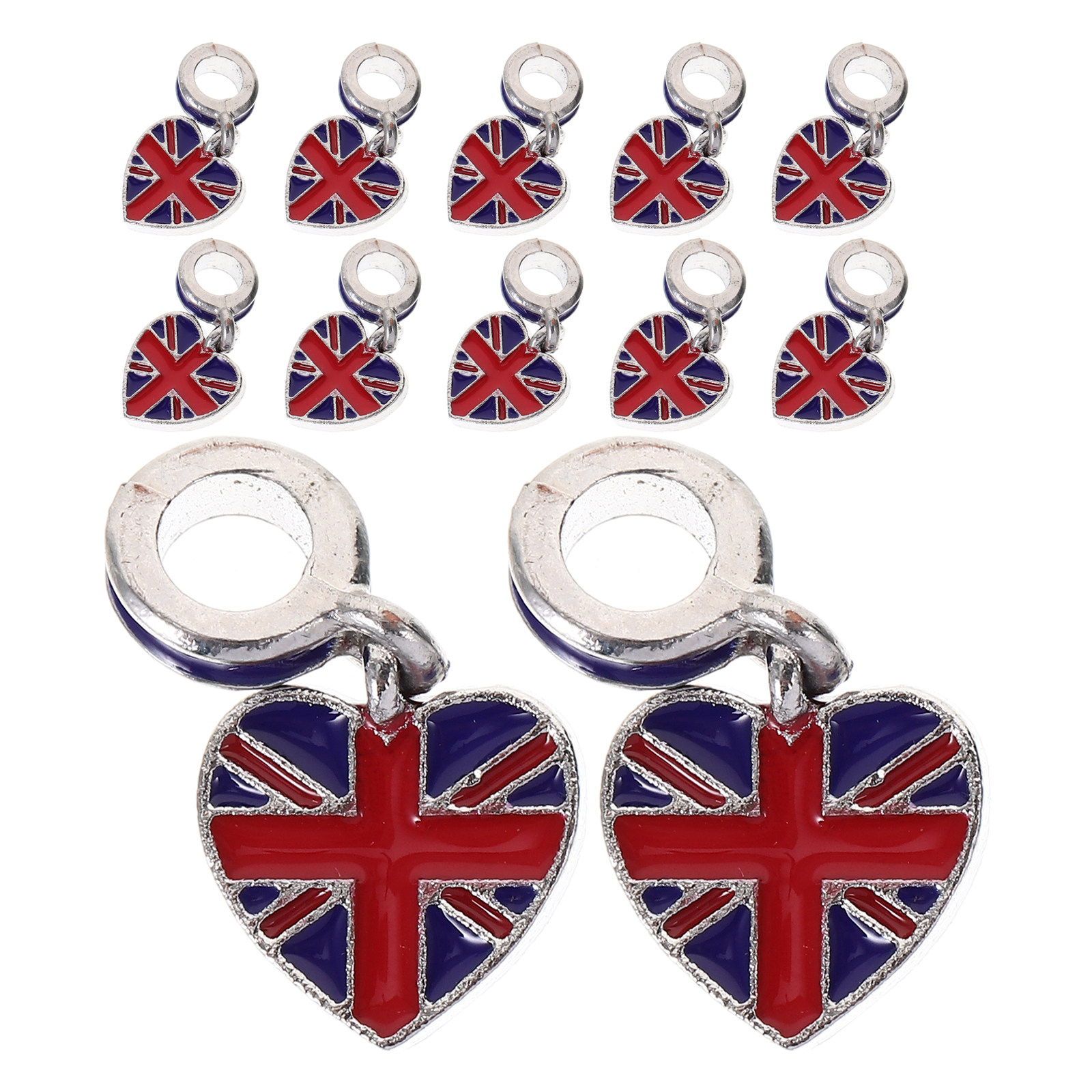 12Pcs Uk Flag Pendants Alloy D - огляд і ціна Jewelry Making Uk
