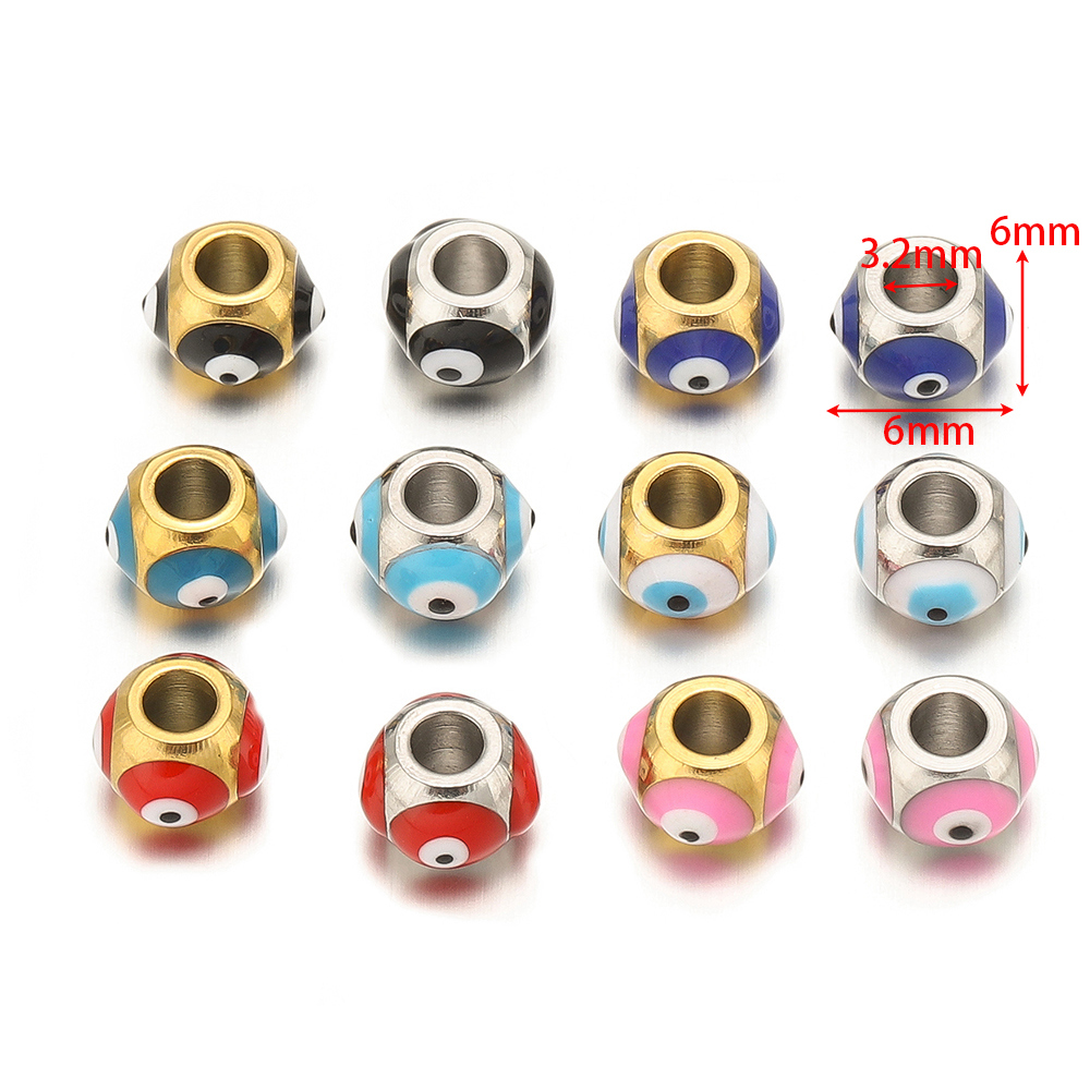 10pcs Stainless Steel 6mm Enam - огляд і ціна Jewelry Making Supplies Wholesale