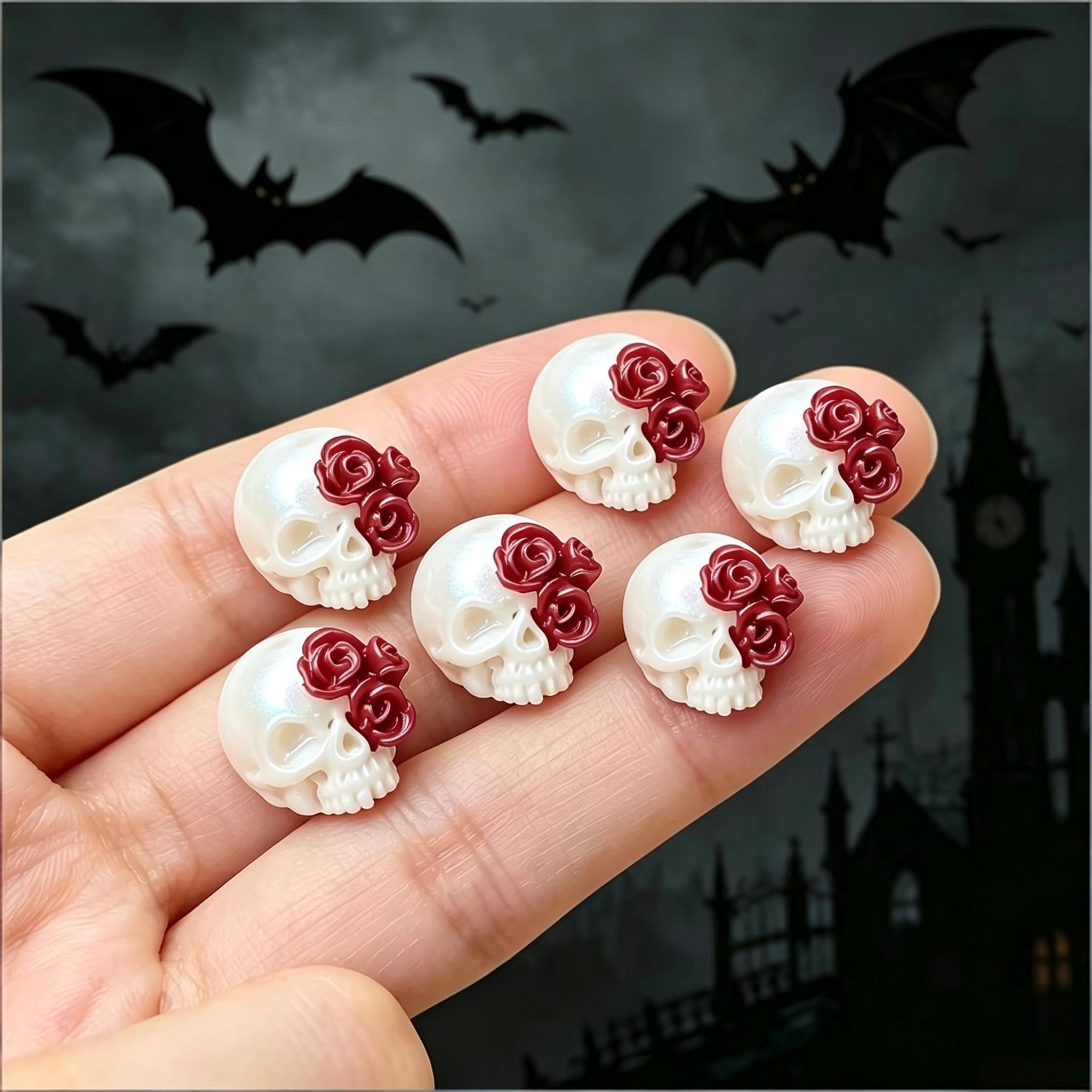 3D Rose Skull Resin Pendants G - огляд і ціна Jewelry Making Event