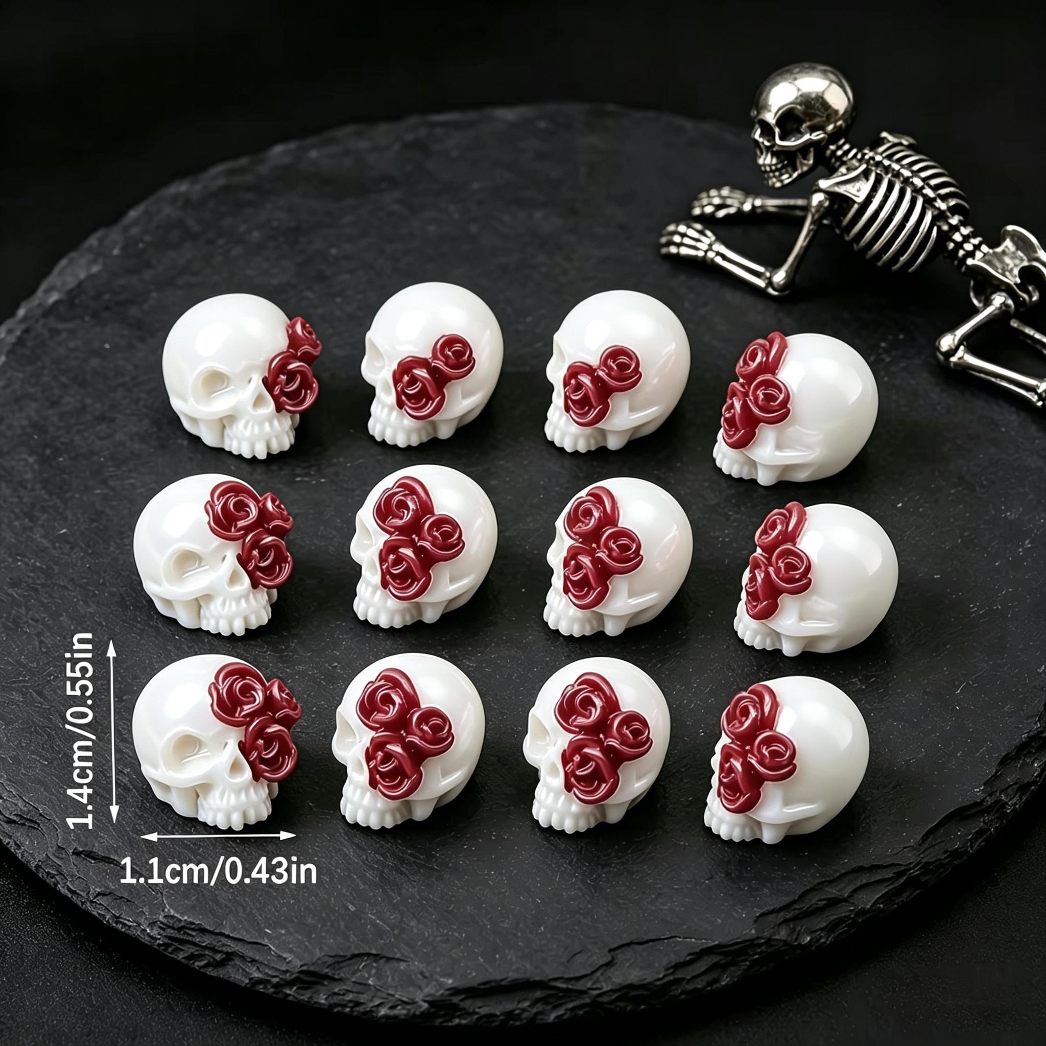 3D Rose Skull Resin Pendants G - огляд і ціна Jewelry Making Event