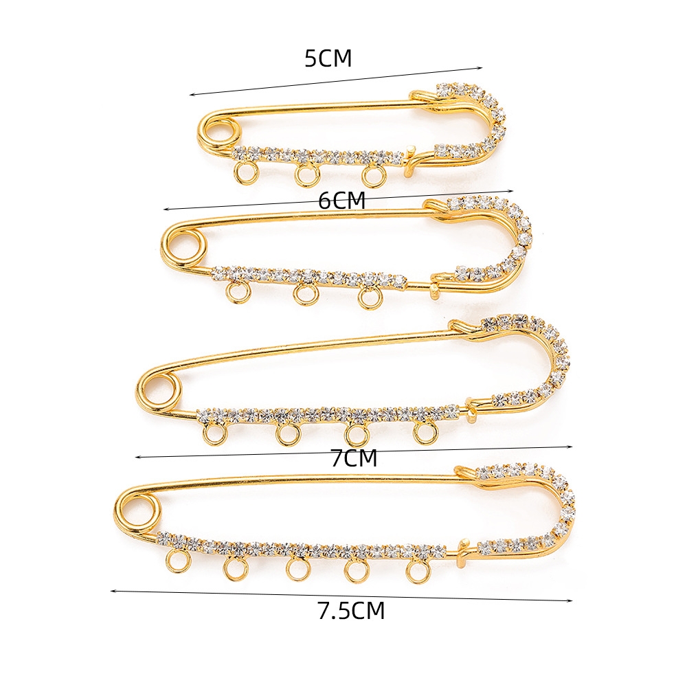 5pcs Rhinestone Charms Safety  - огляд і ціна Jewelry Making Ring Tool