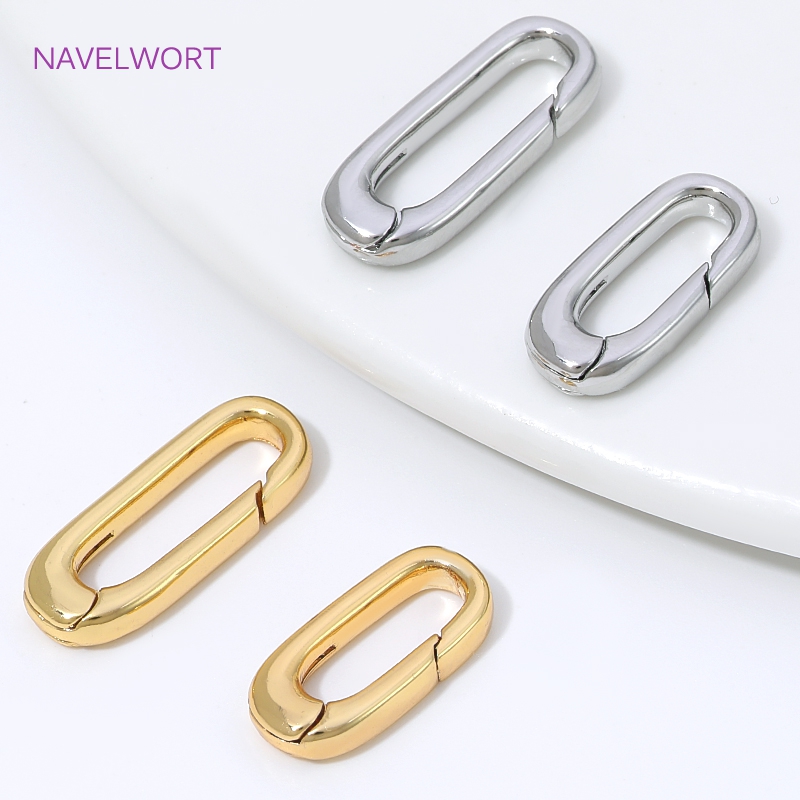 1/2/4Pcs 18K Gold Plated Oval  - огляд і ціна Jewelry Making Hobby