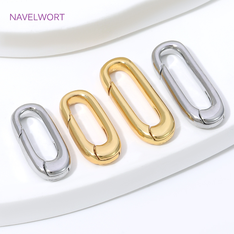 1/2/4Pcs 18K Gold Plated Oval  - огляд і ціна Jewelry Making Hobby