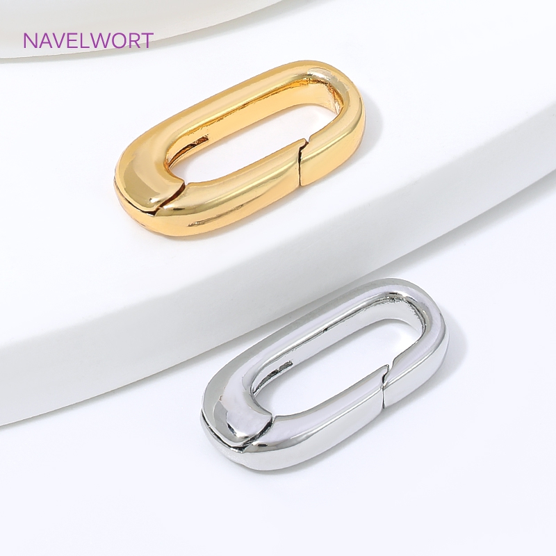 1/2/4Pcs 18K Gold Plated Oval  - огляд і ціна Jewelry Making Hobby