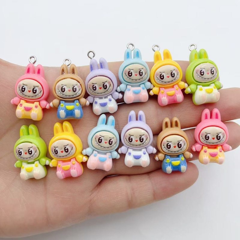 10Pcs Kawaii Rabbit Strawberry - огляд і ціна Jewelry Making Charms