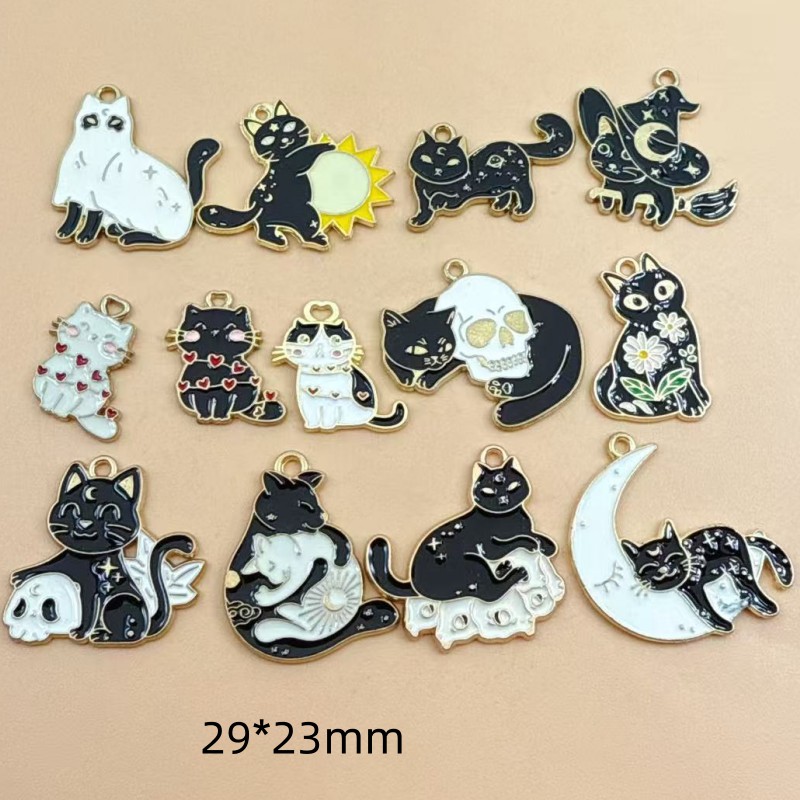 10pcs Original Alloy Enamel Bl - огляд і ціна Jewelry Making Charms
