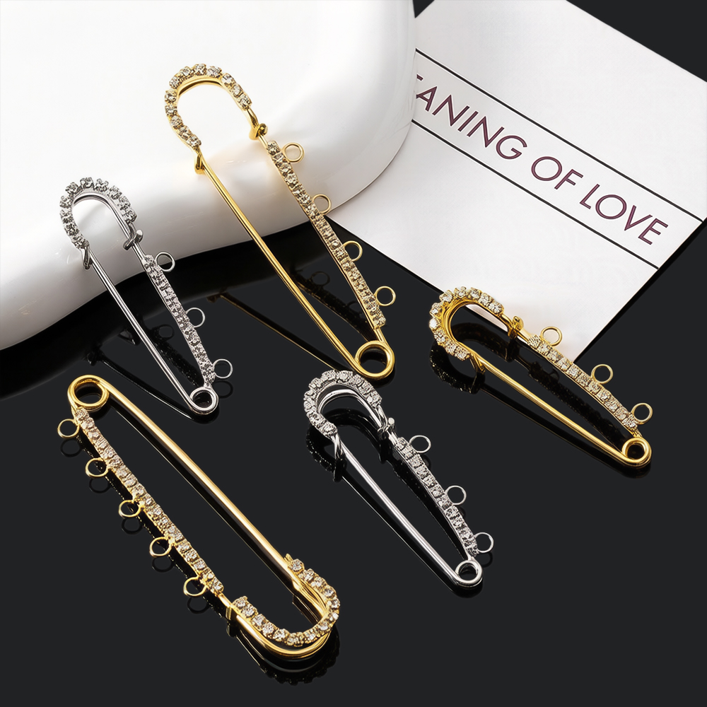 5pcs Rhinestone Large Safety P - огляд і ціна Jewelry Making Ring Tool