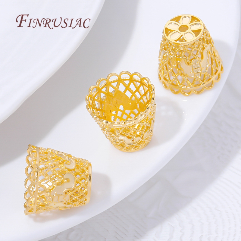 18K Gold Plated Tassel End Cap - огляд і ціна Jewelry Making Supplies Wholesale