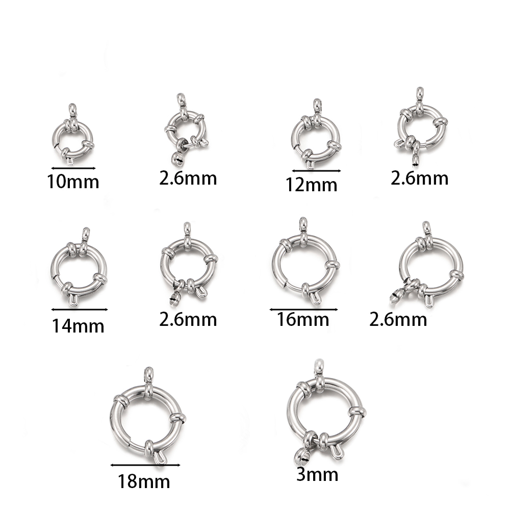 2pcs Stainless Steel Round Spr - огляд і ціна Jewelry Making Kit For Adults