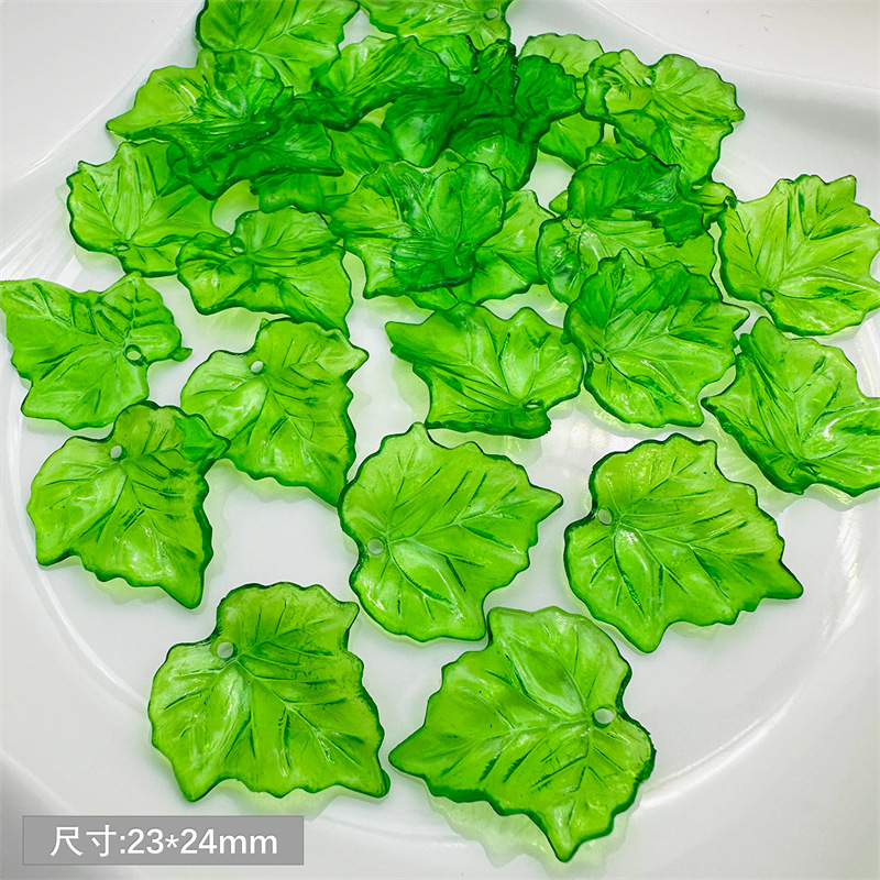 about 20pcs Green Acrylic Leaf - огляд і ціна Jewelry Making Event
